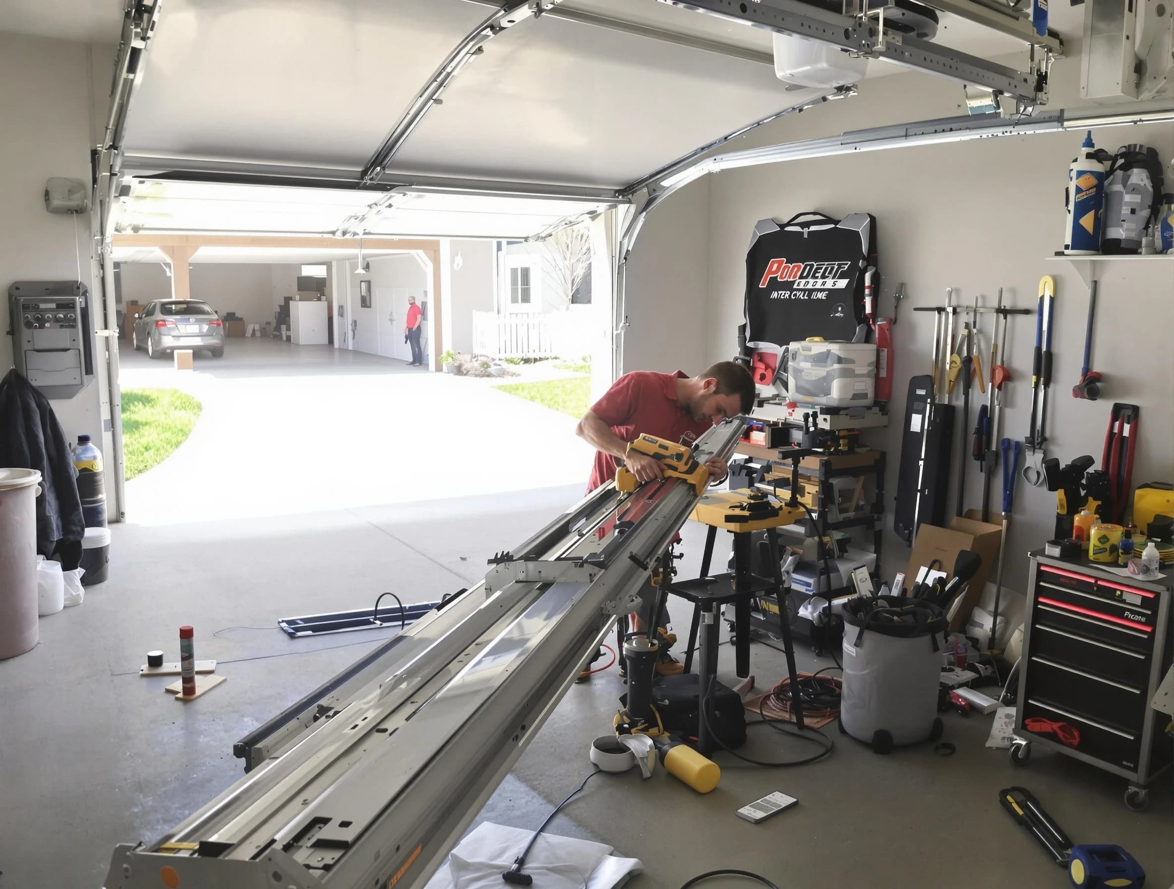 Firestone Garage Door Repair expert performing track repair in Firestone