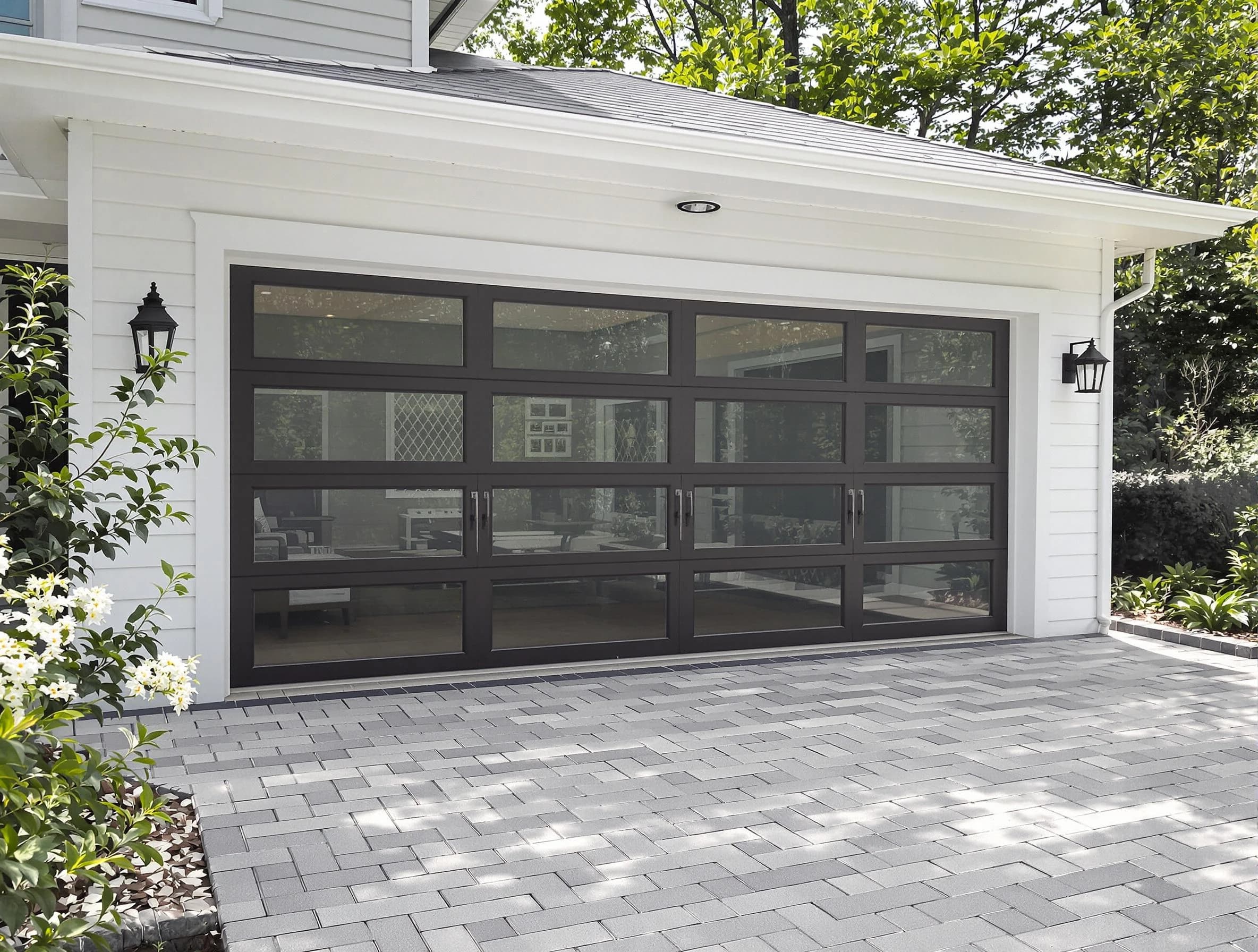 Firestone Garage Door Repair design specialist presenting custom garage door options to Firestone homeowner