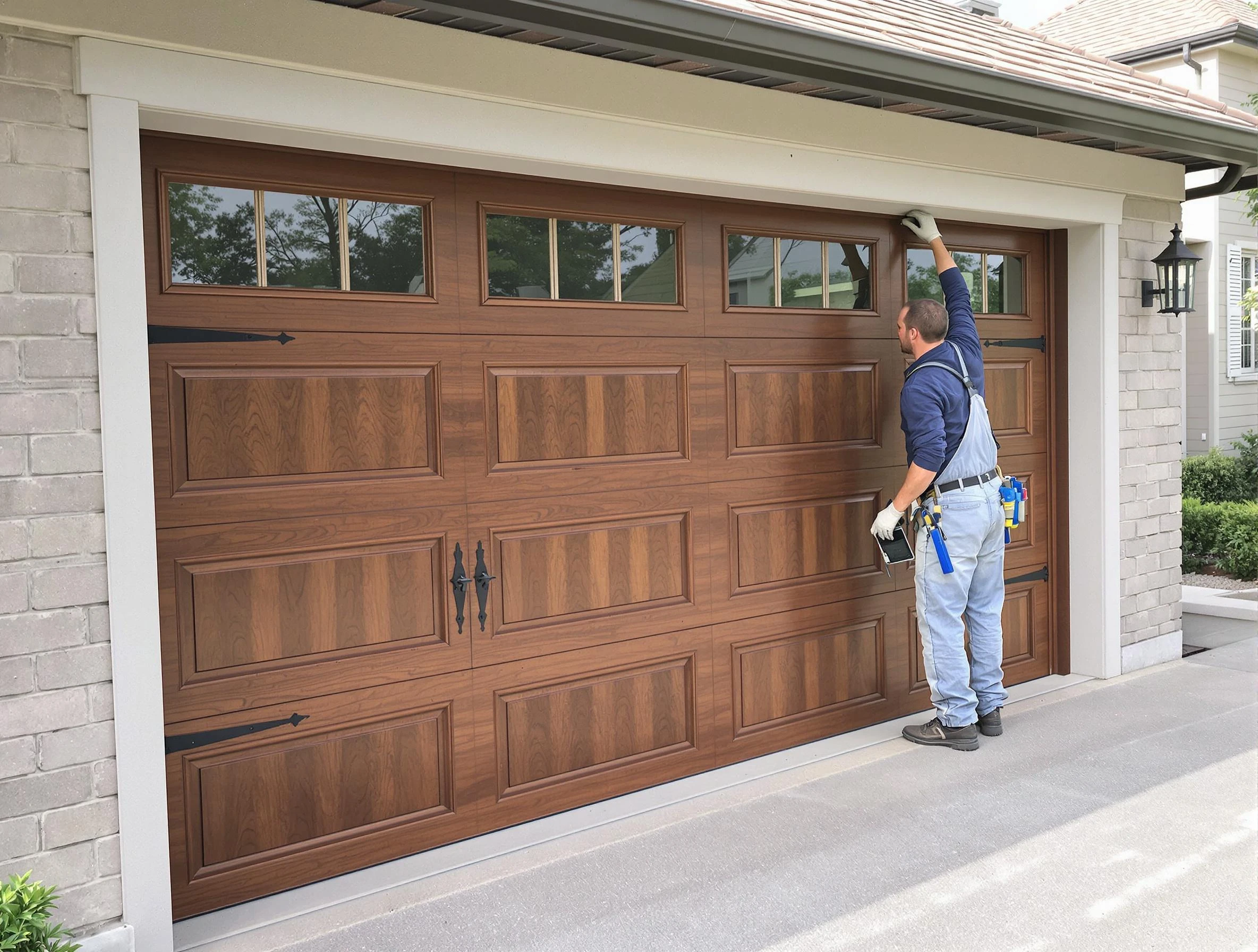 Custom garage door showcase by Firestone Garage Door Repair in Firestone