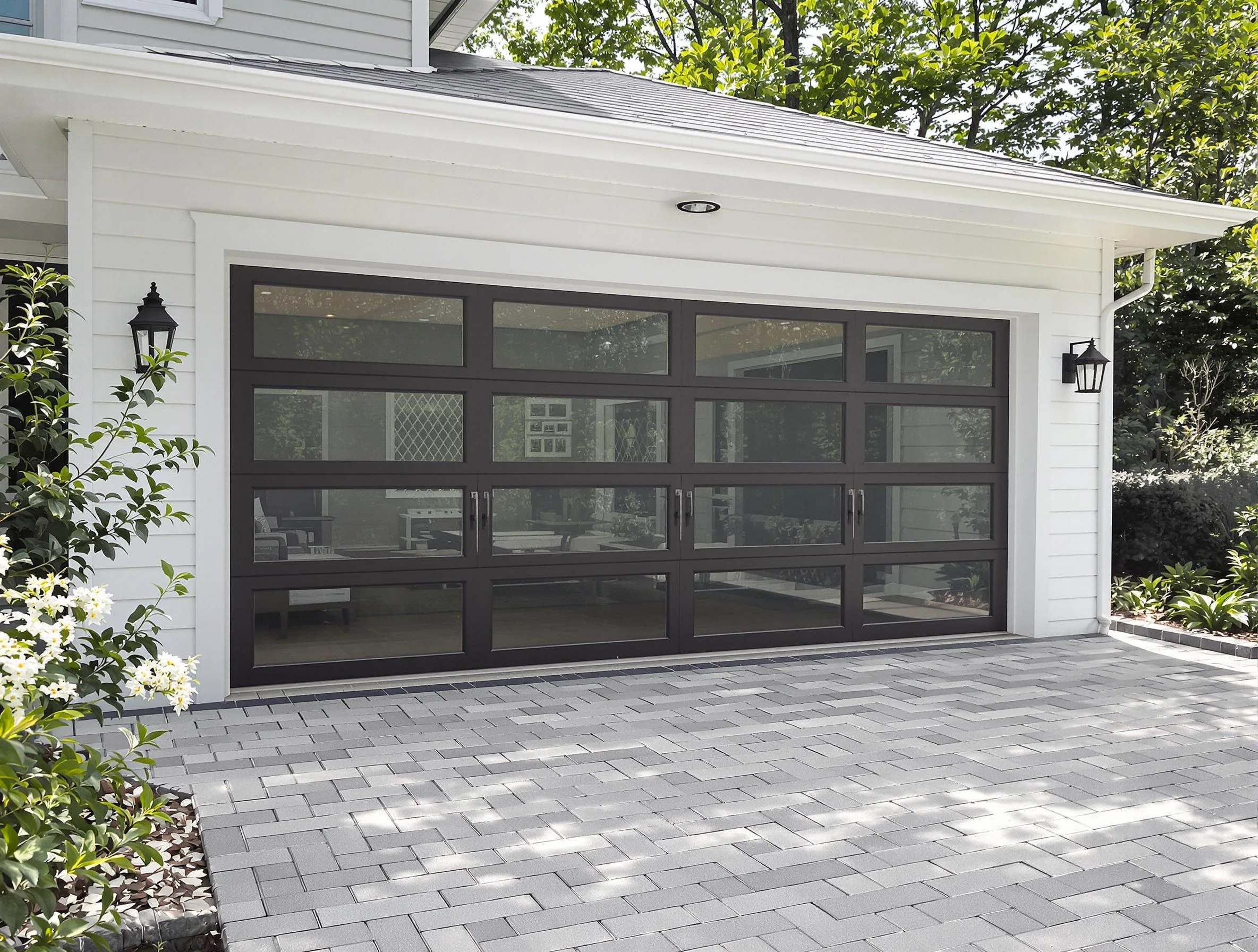 Firestone Garage Door Repair design specialist presenting custom garage door options to Firestone homeowner