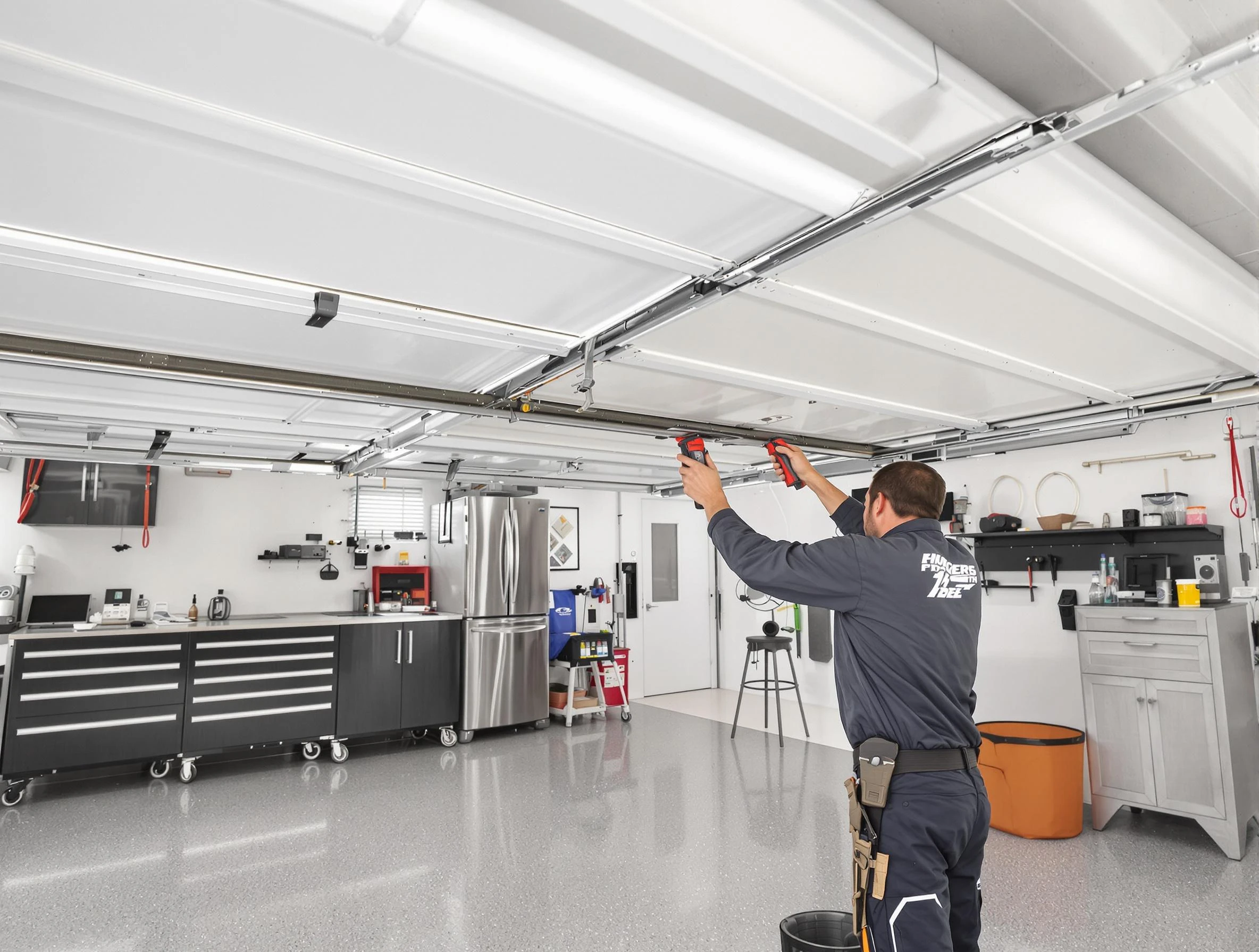 Overhead garage door repair service by Firestone Garage Door Repair in Firestone
